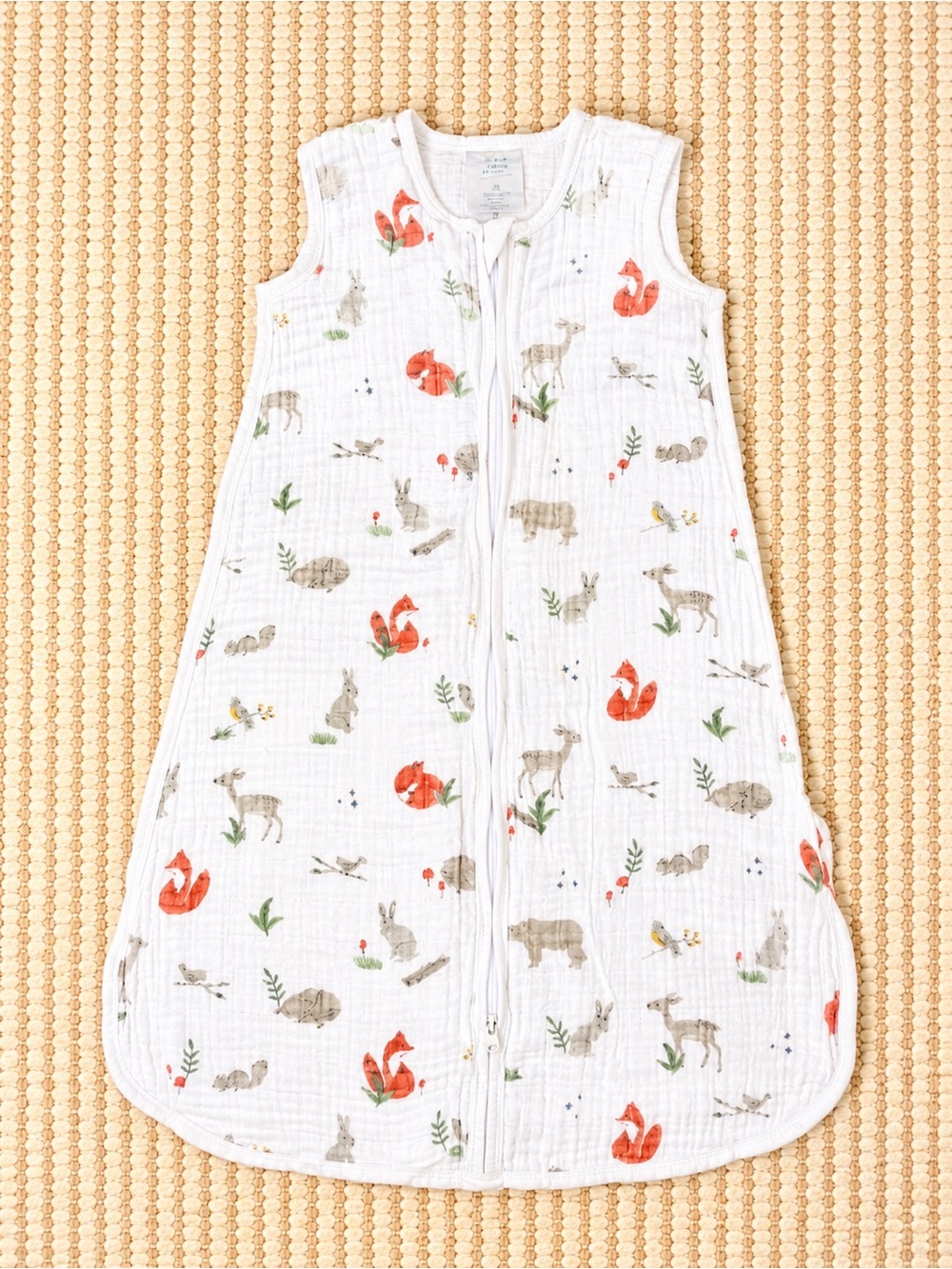 Aden + Anais Classic Muslin Sleep Sack Medium 6–12 Months Woodland Animal Print - Picture 1 of 1